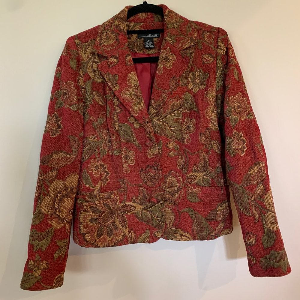 Willi Smith Rust/Green Jacket Size 10*